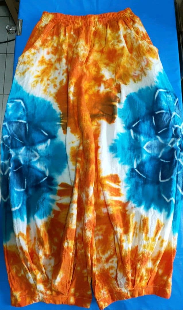 エスニック　タイダイ染め　アラジンパンツ　天然コットン　注文商品　タイ製