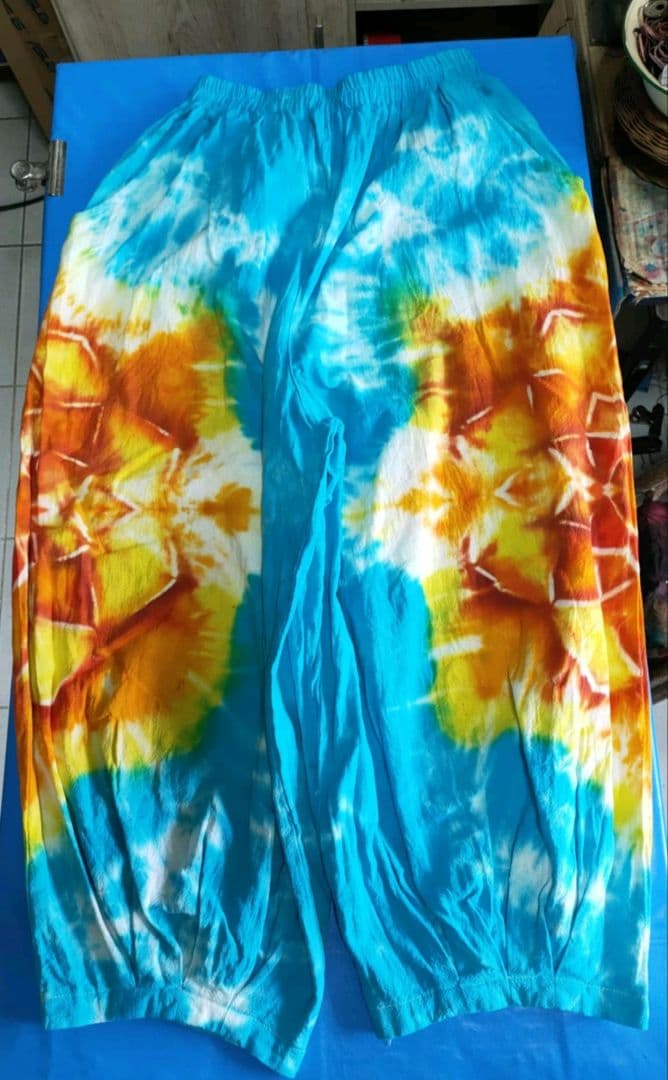 エスニック　タイダイ染め　アラジンパンツ　天然コットン　注文商品　タイ製