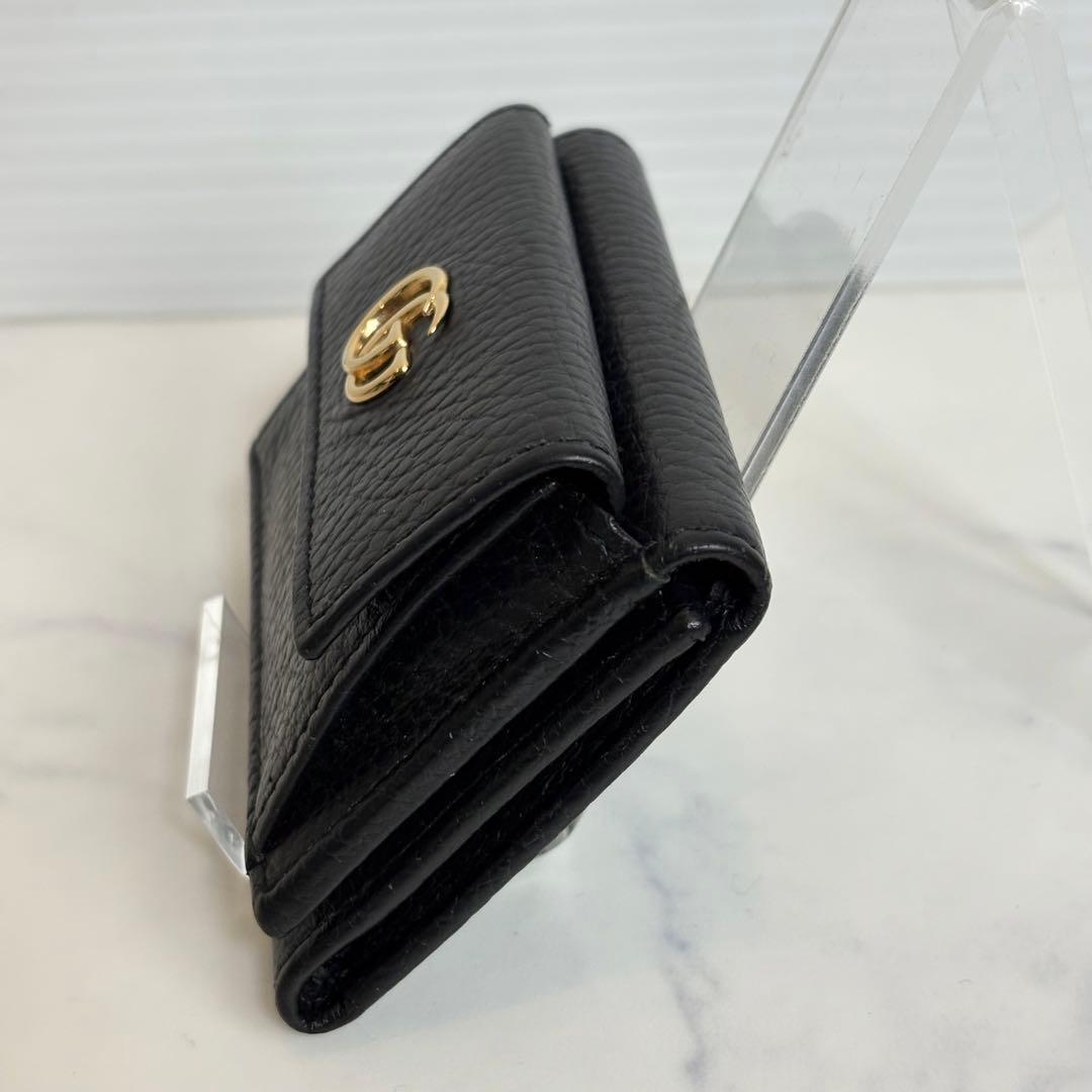 極美品 グッチ GUCCI 三つ折り財布 GGマーモント523277