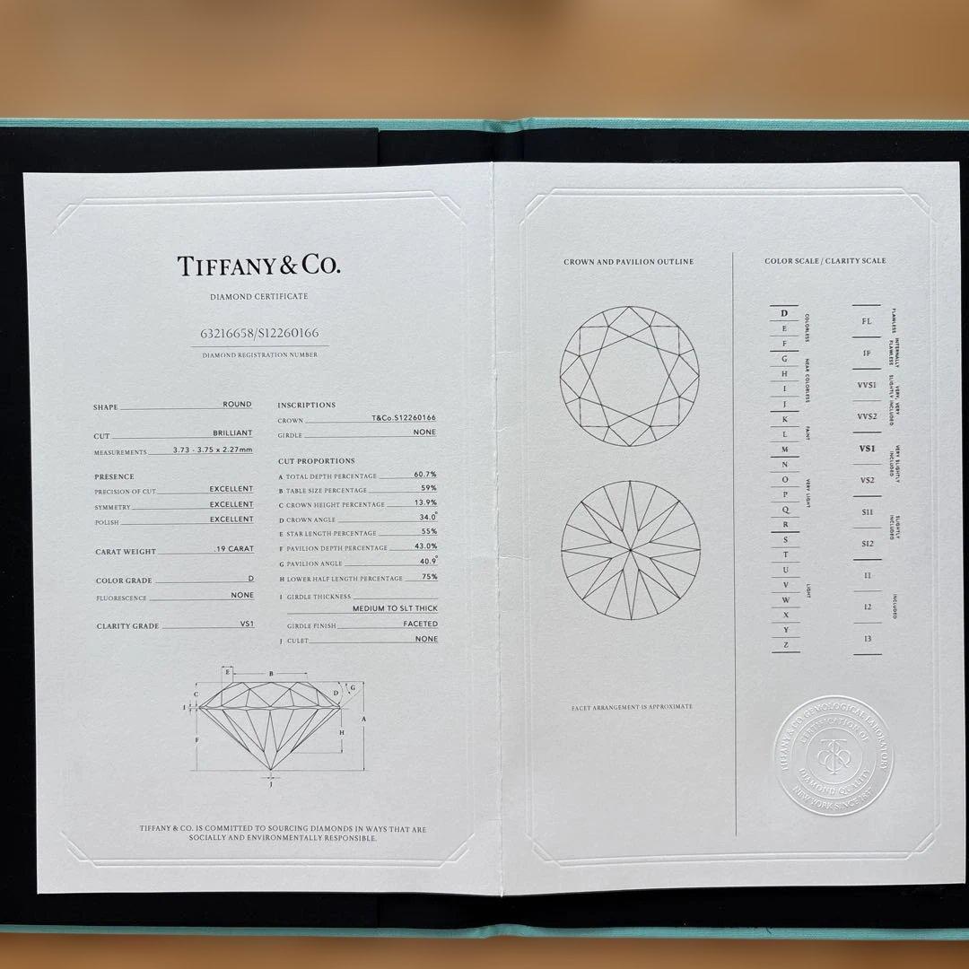 Tiffany & Co. プラチナリング ダイヤモンド付き