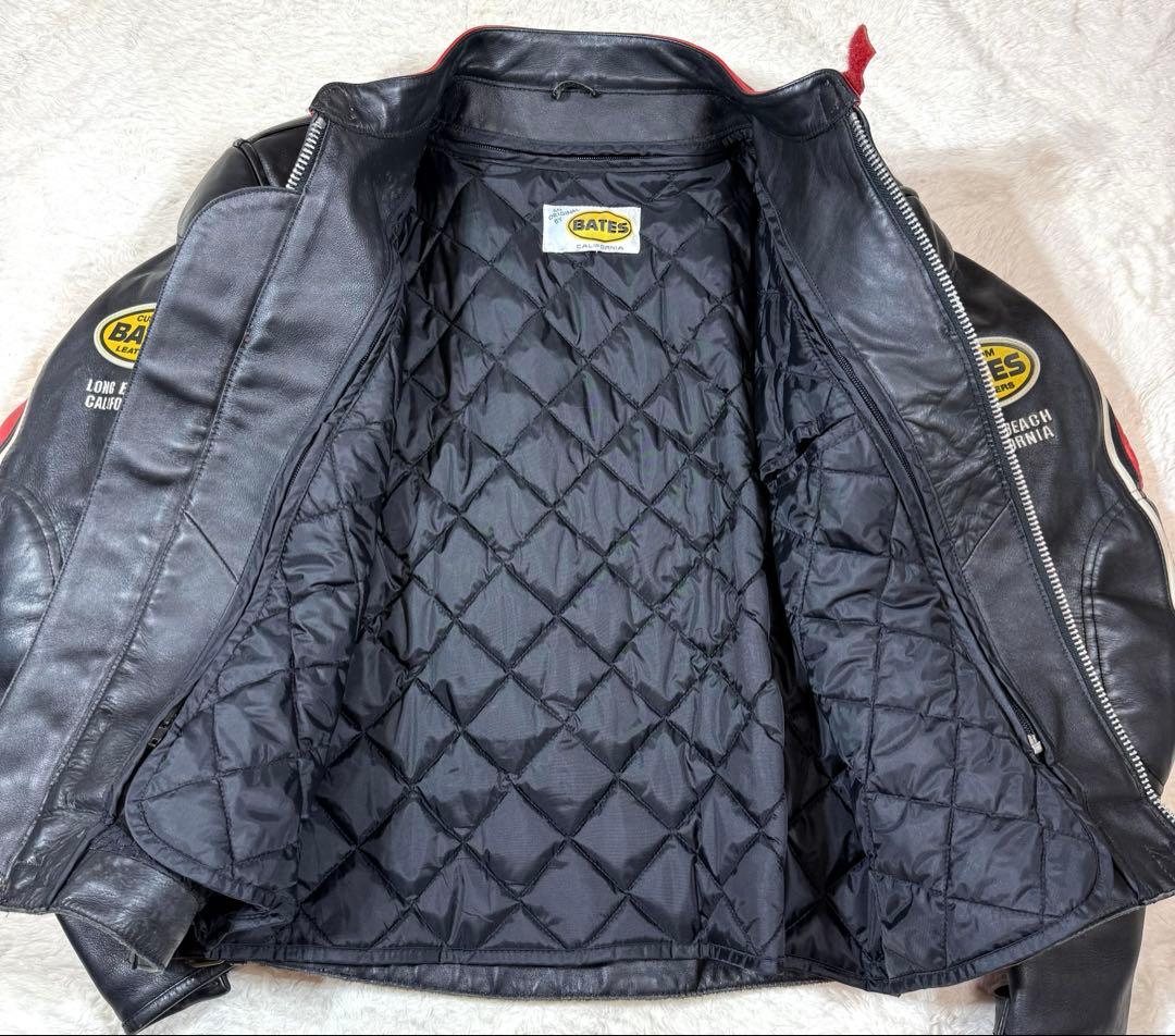 ベイツ BATES レザーシングル ライダースジャケット