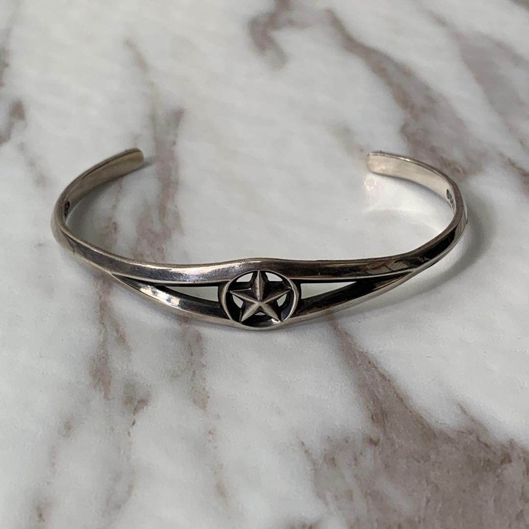 amp japan バングル シルバー925 刻印 スター柄 ブレスレット