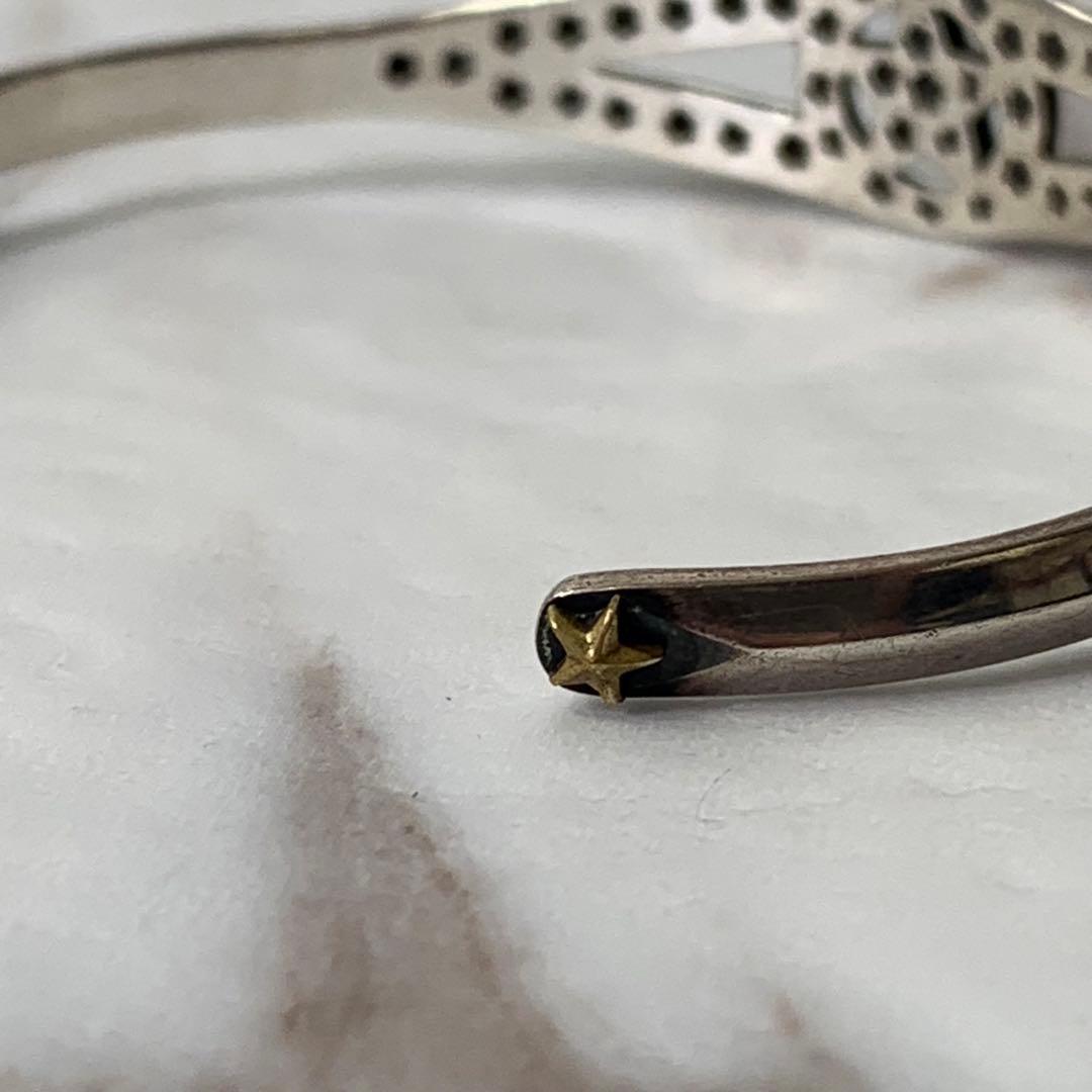 amp japan バングル シルバー925 刻印 スター柄 ブレスレット