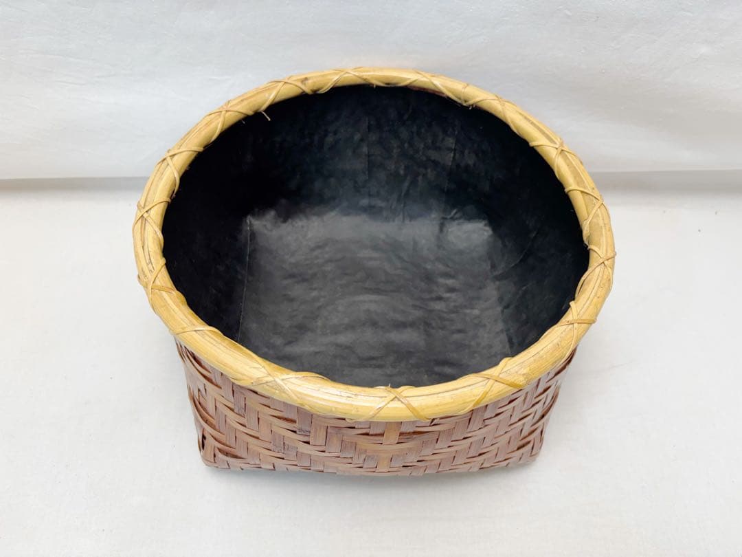 ほぼ未使用 茶道具 炭道具 油竹 炭斗 利休好写 炉用 炭籠 炭取 竹籠