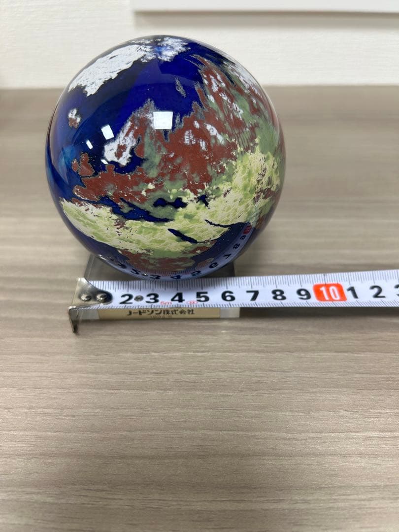 地球　ガラス　置物　タサコサ　東里　地球儀