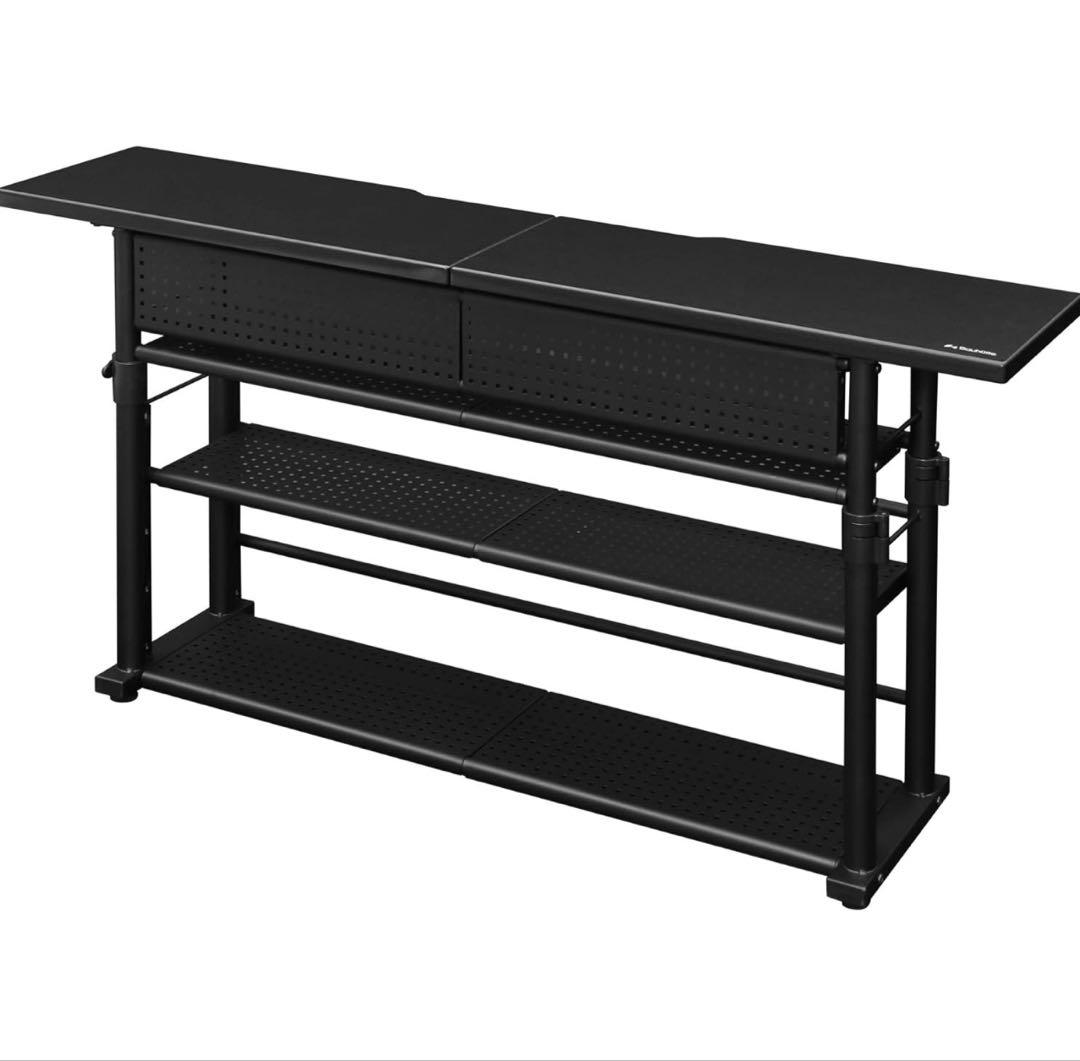 Bauhutte エクステンションデスク 120cm ブラック 黒