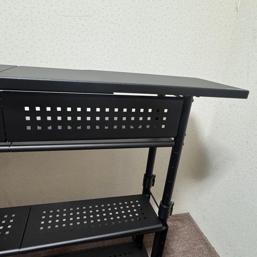 Bauhutte エクステンションデスク 120cm ブラック 黒