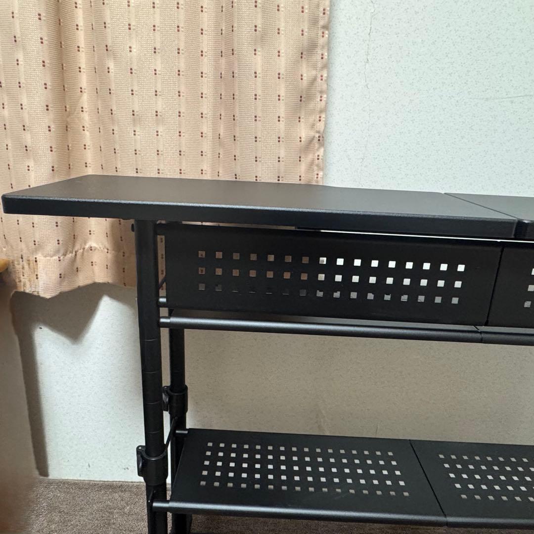 Bauhutte エクステンションデスク 120cm ブラック 黒