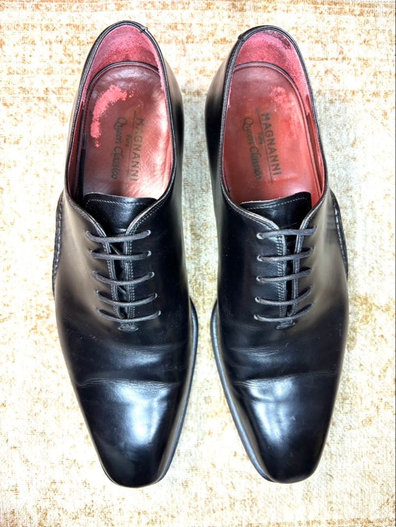 美品　MAGNANNI ホールカット　オパンケ　EU39 黒　本革