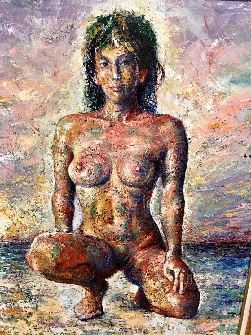 管686☆Zin Gion☆アーティストジン☆絵画☆油絵☆大型額