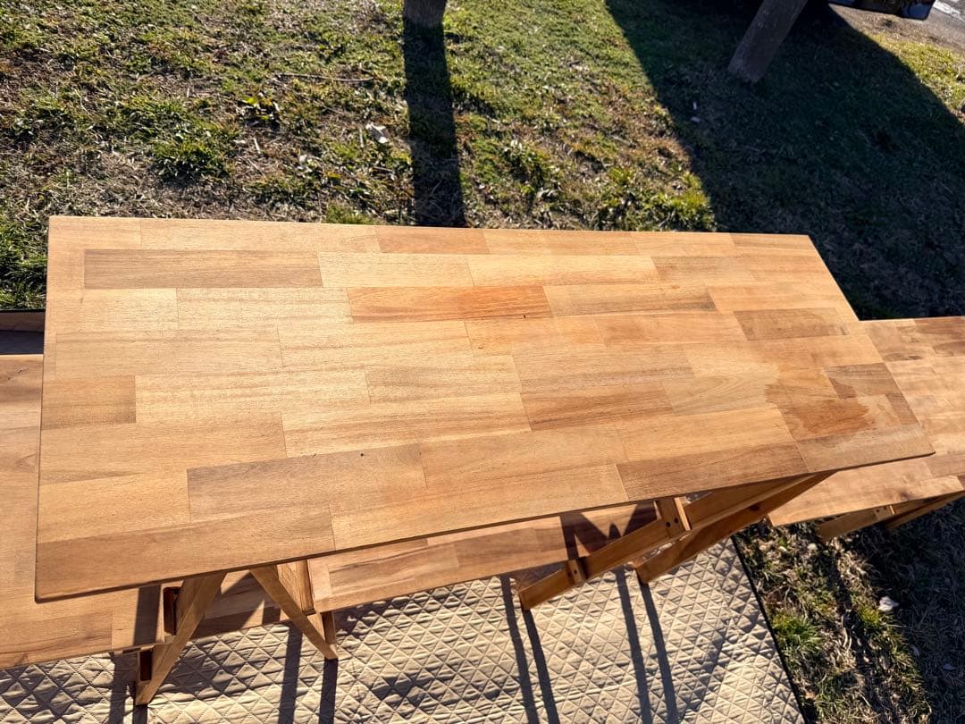 ベルVISION PEAKS アカシアキッチンラック、オプションテーブル×