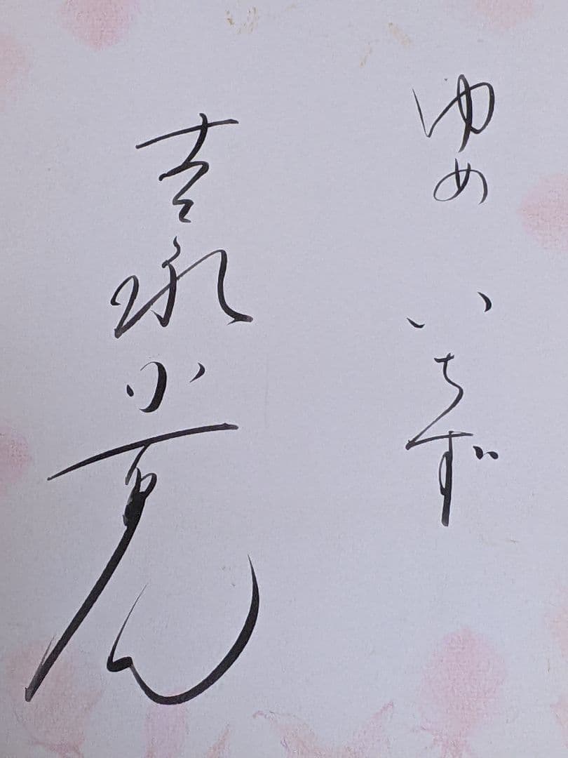 吉永小百合 直筆色紙「 ゆめいちず 」