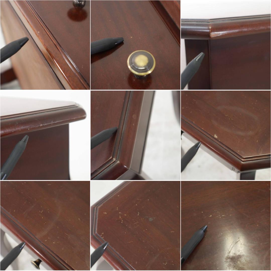 値下IDC大塚取扱 東海家具 アンティーク調 マホガニー 猫脚 コンソール 花台