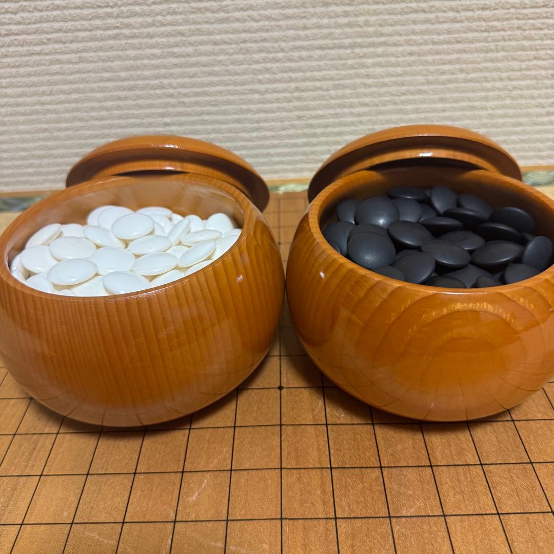 蛤碁石　那智黒石　30号　碁石碁笥セット　はまぐり　高級セット　お手頃　本格派