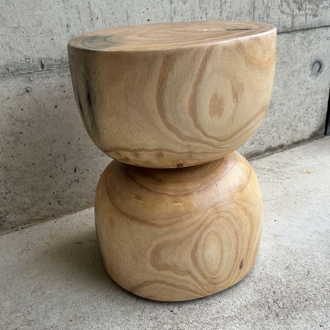 天然木アートスツール(A)