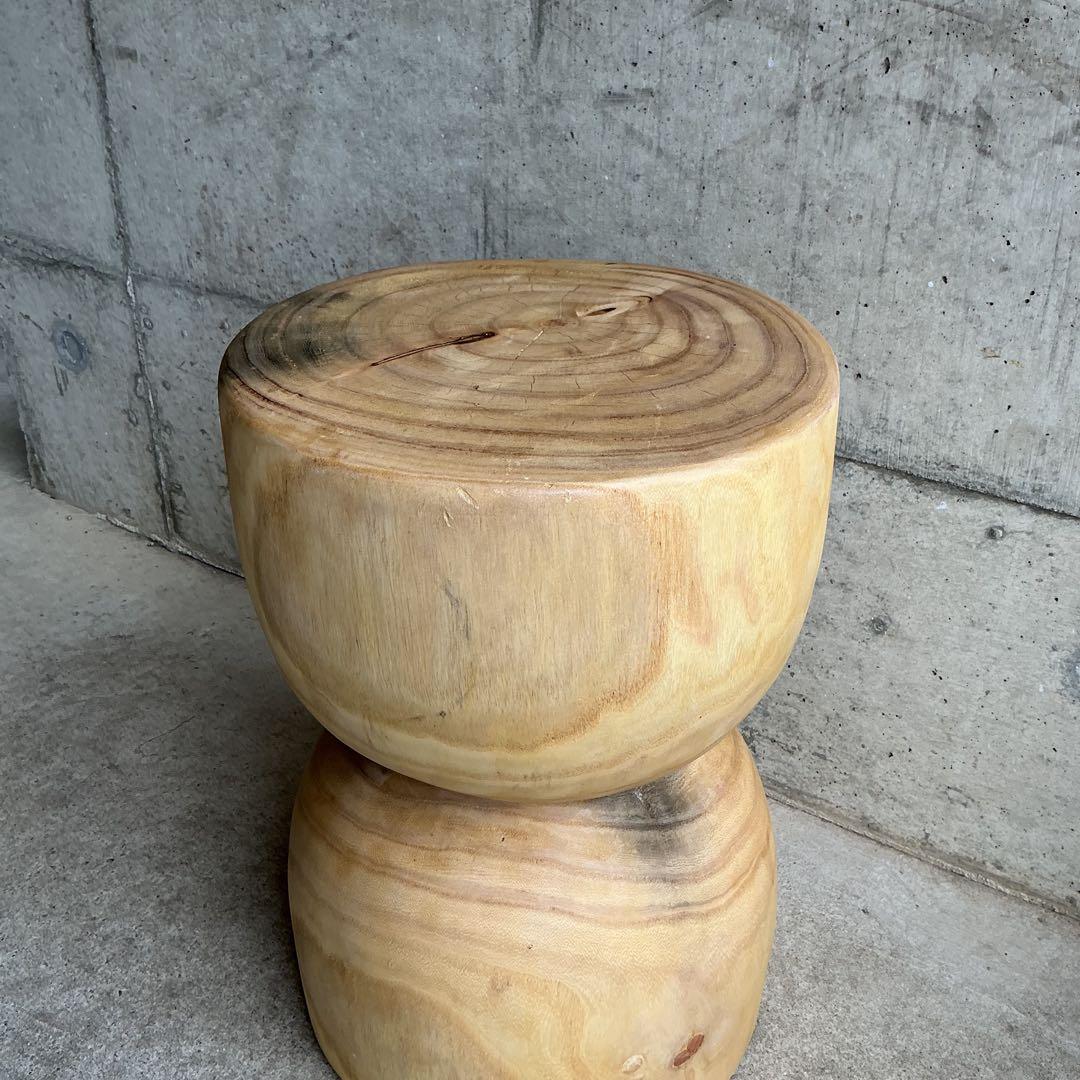 天然木アートスツール(A)