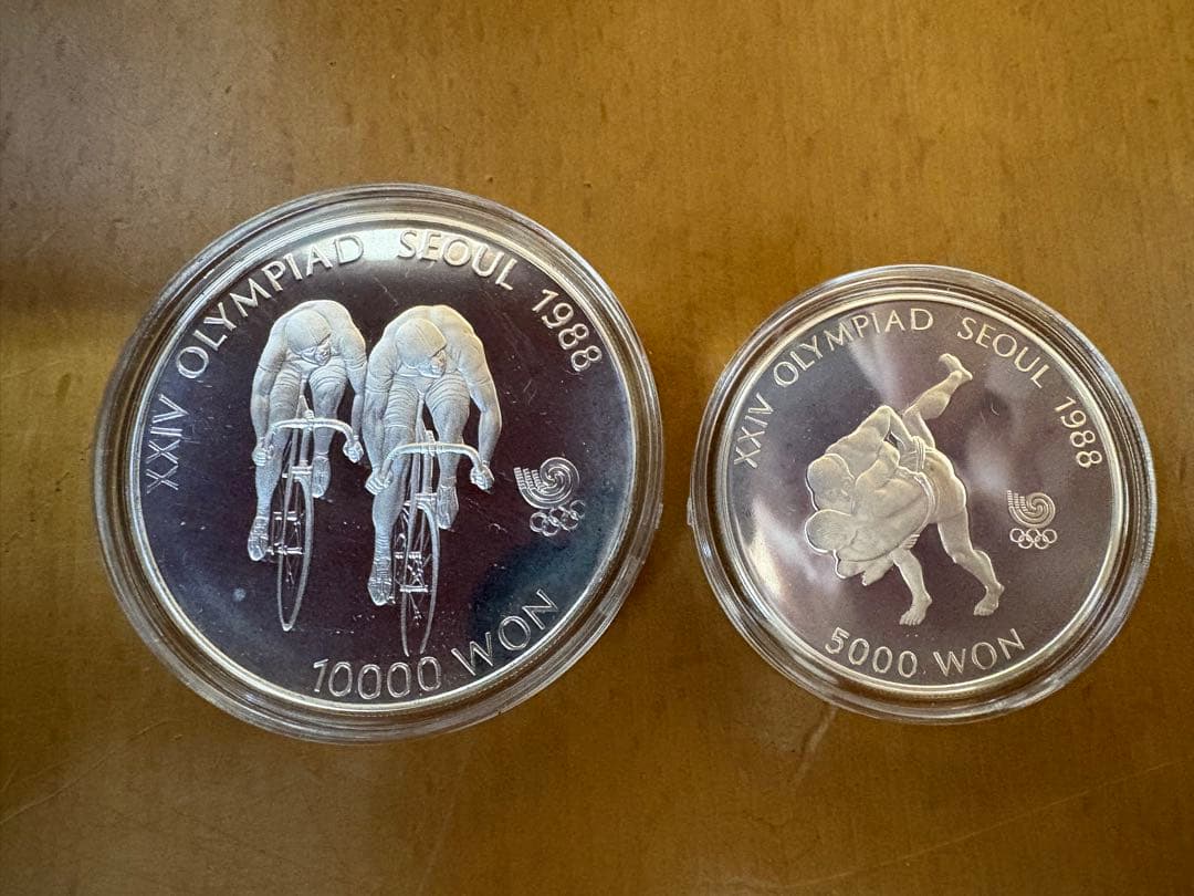 1988 ソウルオリンピック 記念銀貨　2枚セット