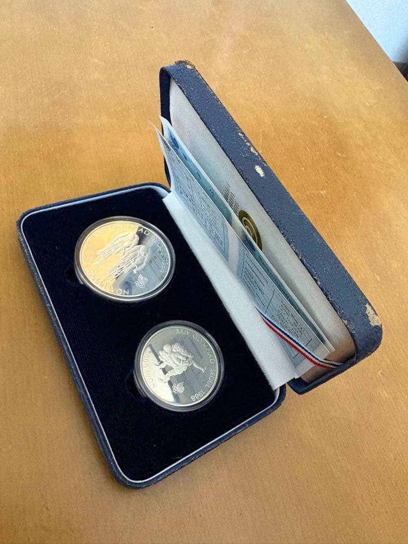 1988 ソウルオリンピック 記念銀貨　2枚セット
