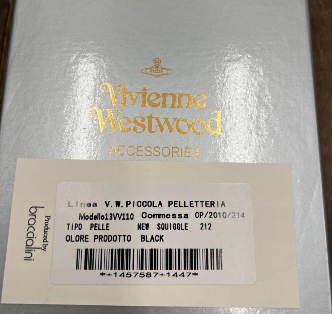 新品未使用　ヴィヴィアンウエストウッド 三つ折財布　黒　エナメル　がま口　③