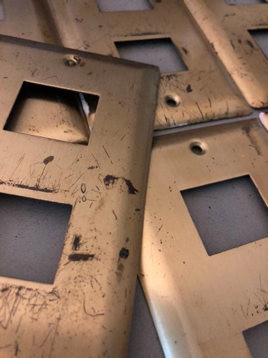 アンティーク　コンセントプレート　デッドストック