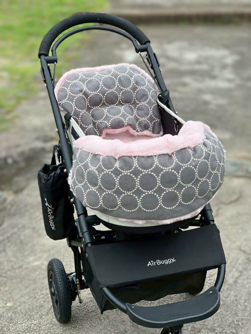 ❤３点セット❤ペットカートコンフォーター＆ライナー＆ピロー　グレー✕ピンク