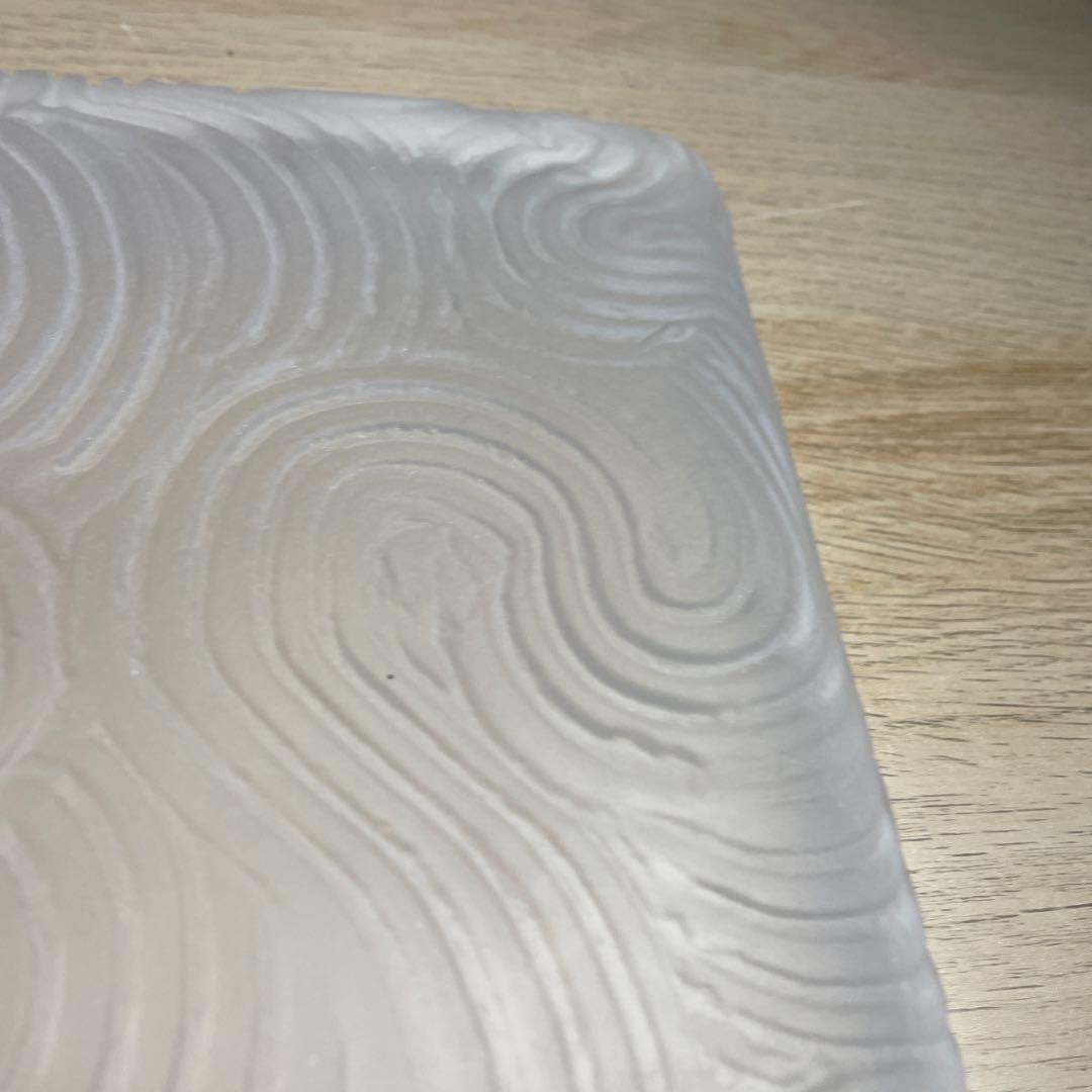 益子焼作家　坂田甚内　ガラス波状紋四方皿　箱なし