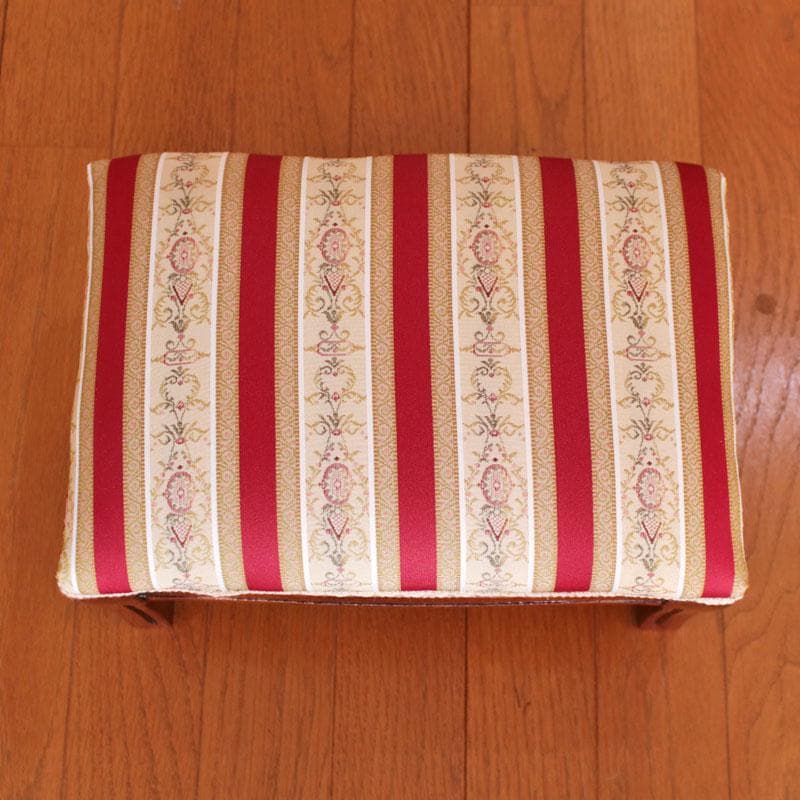 フットスツール レッドストライプ オットマン 椅子 222-1497-002