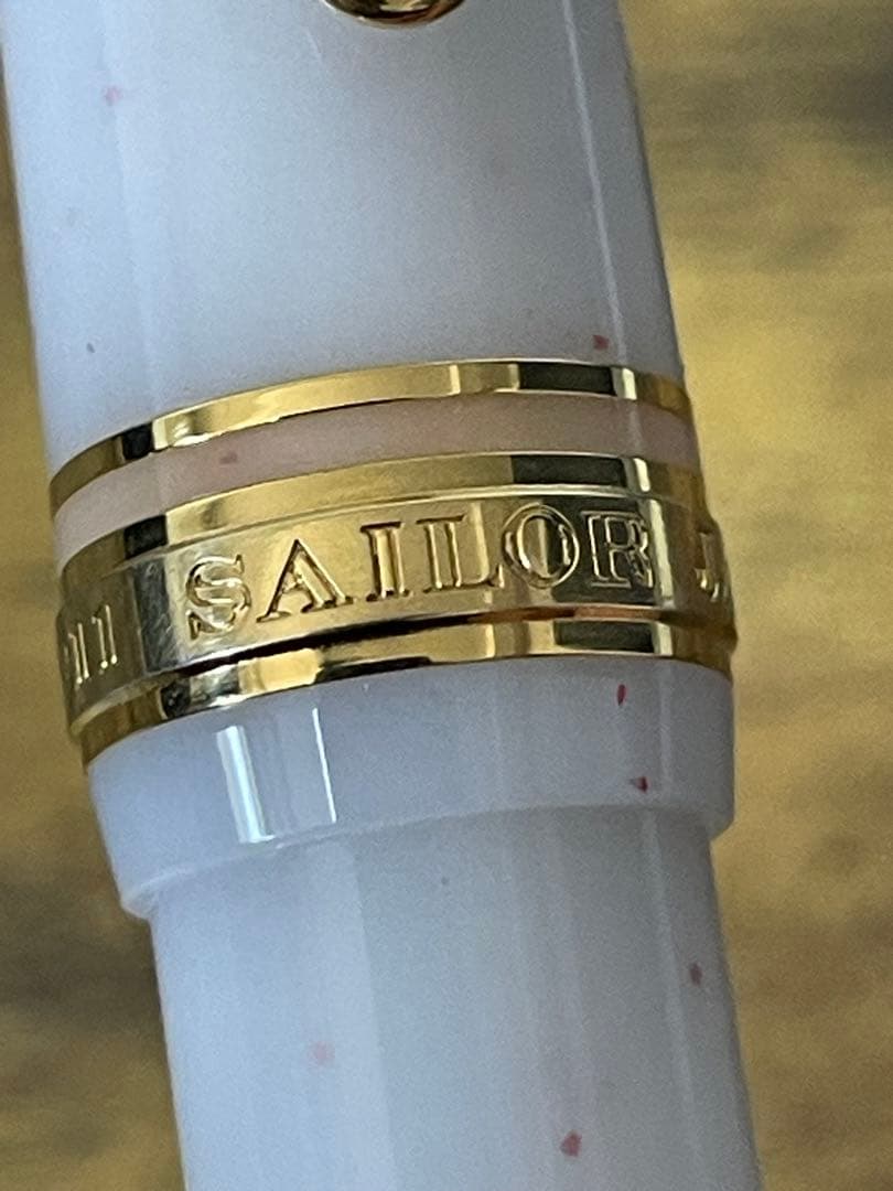 試筆のみ　四季織　雪椿　万年筆　MF セーラー　万年筆　コンバーター＆ケース付き