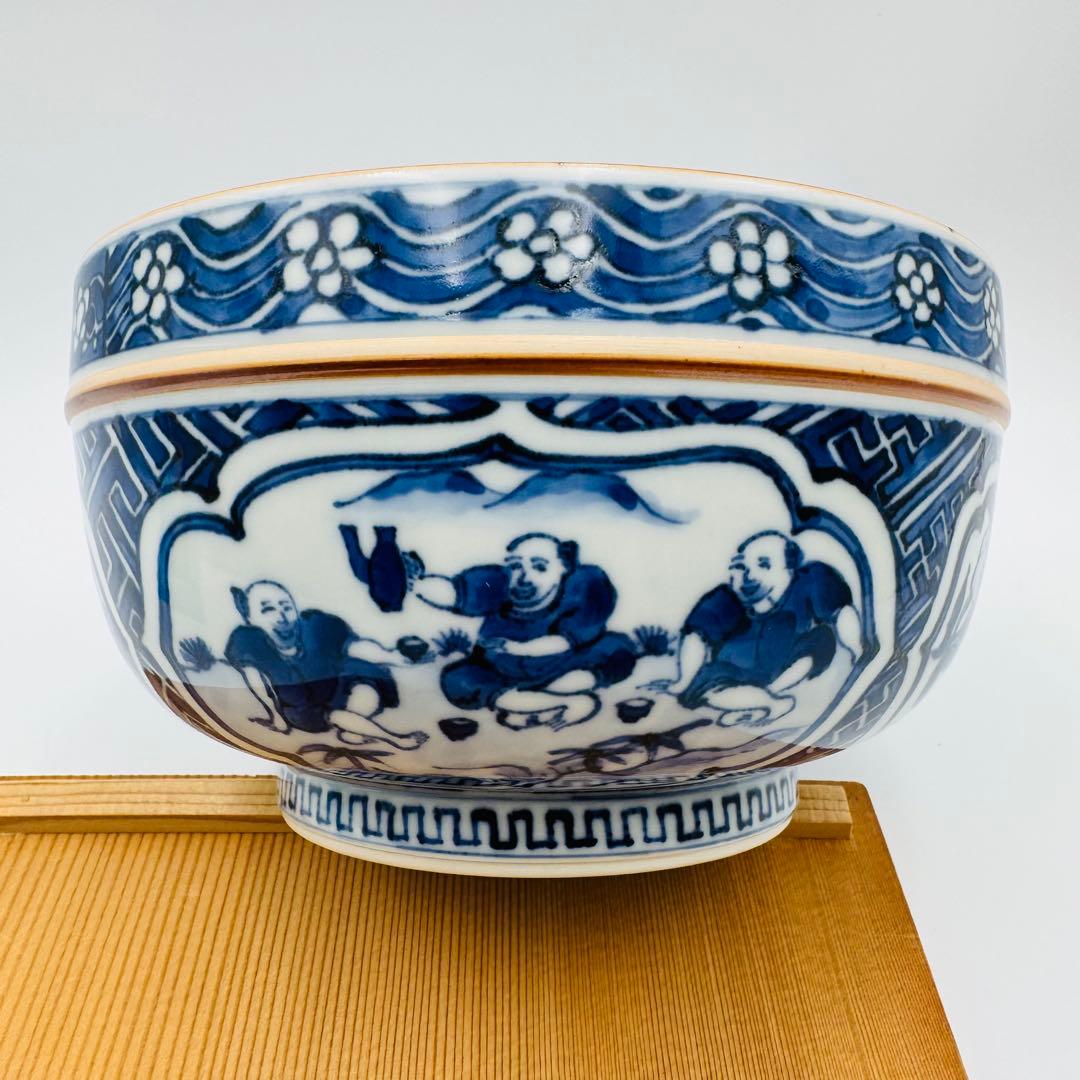 【清閑寺　杉田祥平　祥端面取花鳥山水画　鉢】料亭　割烹　食器