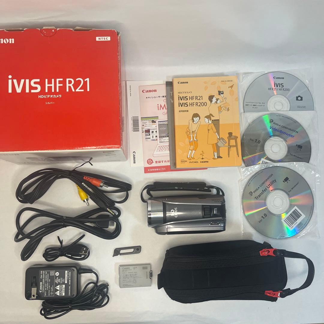美品　Canon iVIS HF-R21 HDビデオカメラ　動作確認済　箱あり