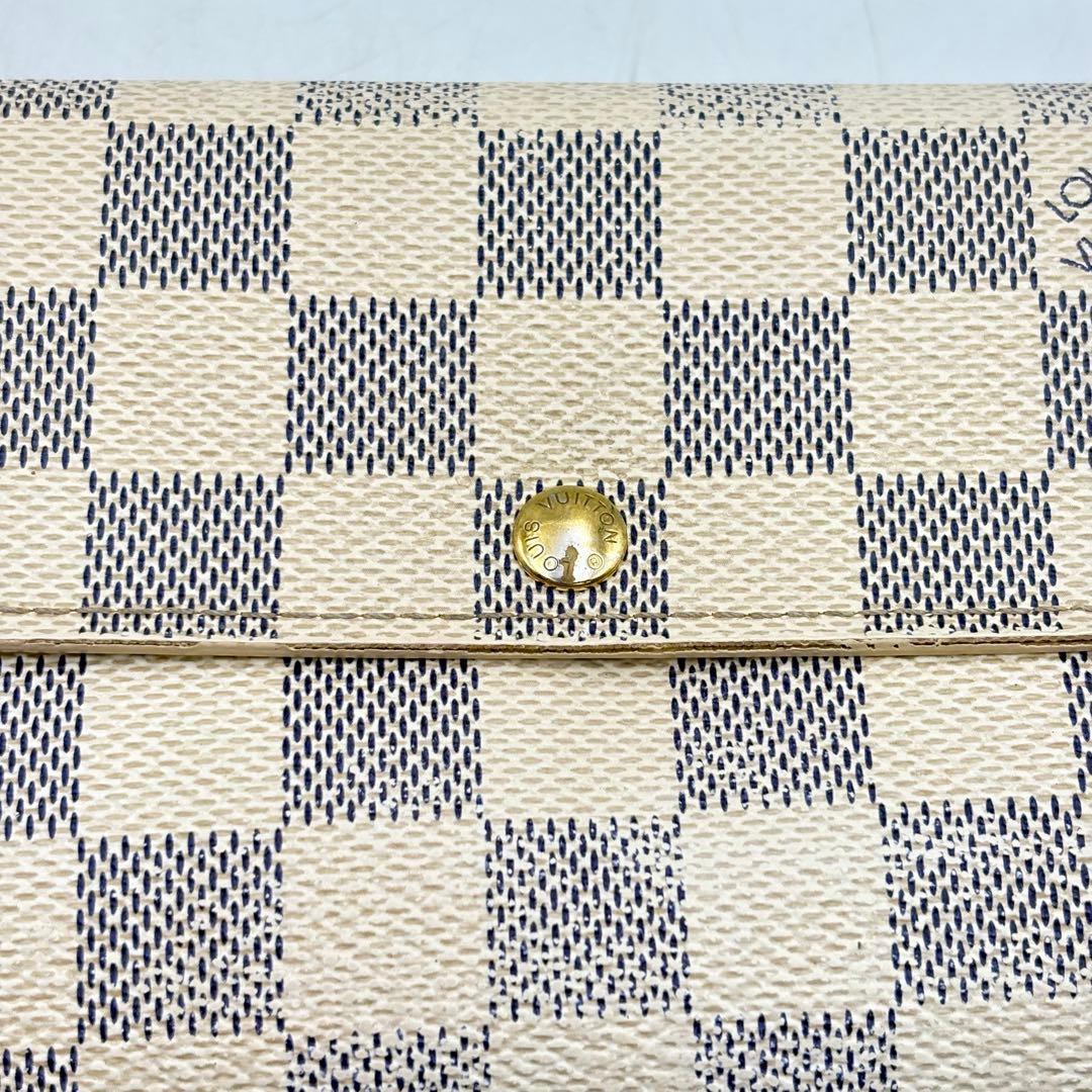 ルイヴィトン ダミエ アズールポルトフォイユサラ サイフ 1019-S7101h