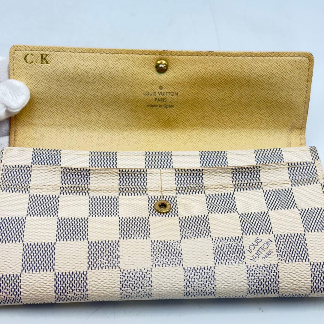 ルイヴィトン ダミエ アズールポルトフォイユサラ サイフ 1019-S7101h