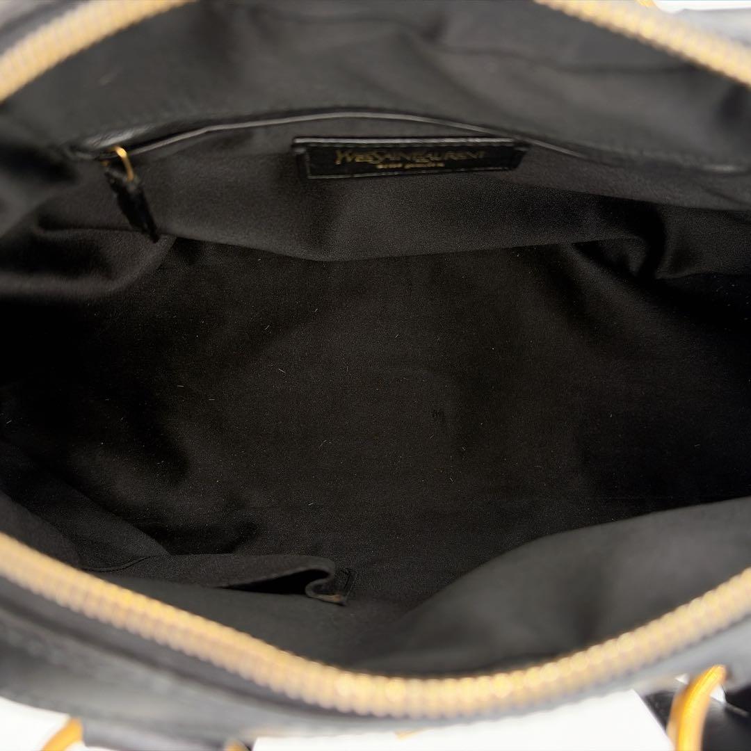 美品✨【イヴサンローラン】ミューズ オールレザー ハンドバッグ ブラック カデナ