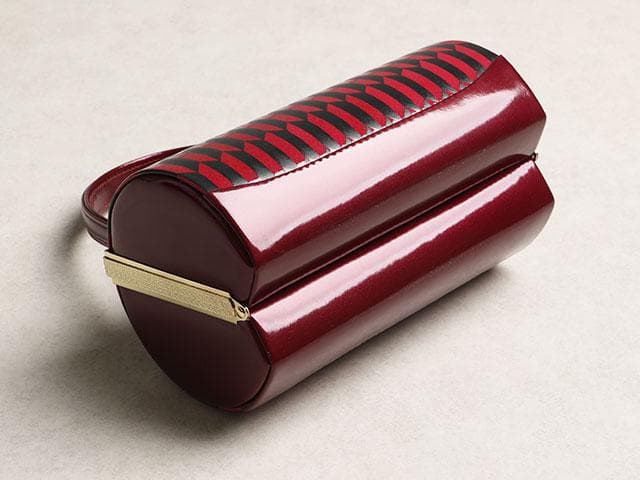 【新品】草履バッグセット　矢羽根柄(黒&赤)　 W40838