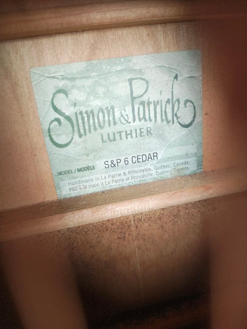 Simon & Patrick / S&P 6 Cedar トップ 単板