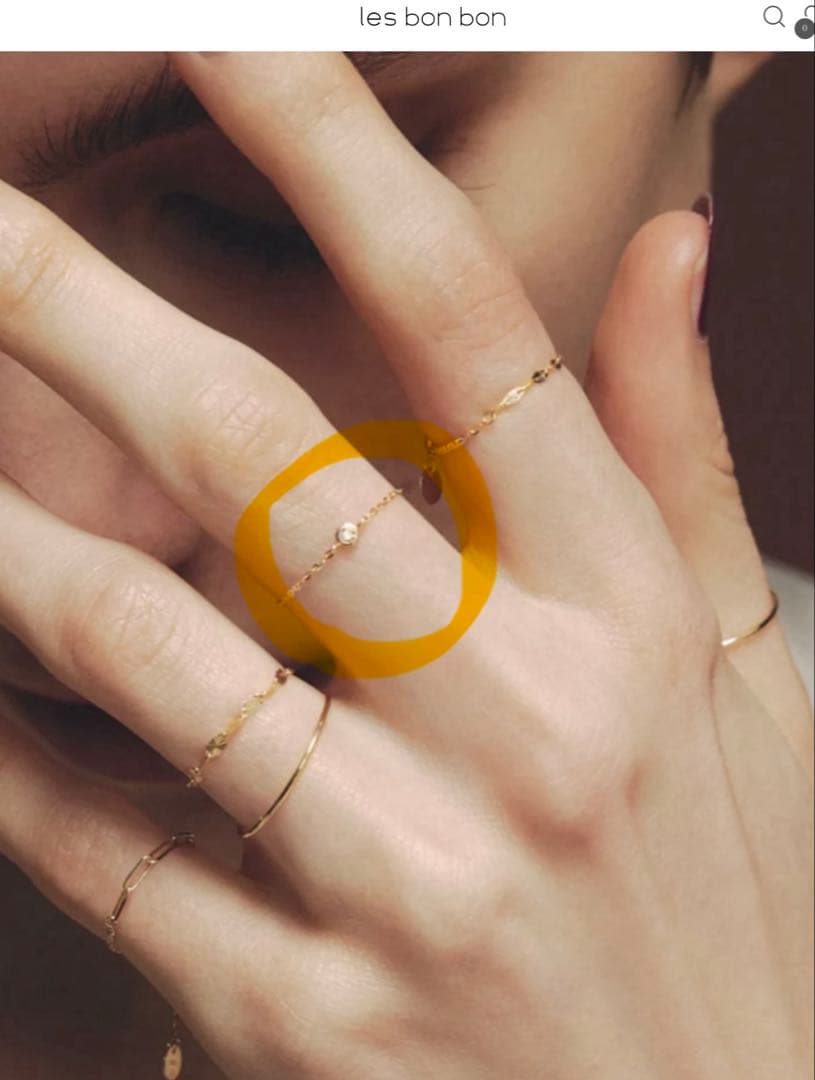 les bon bon ルボンボンアジャスタブルダイヤモンドリング10K