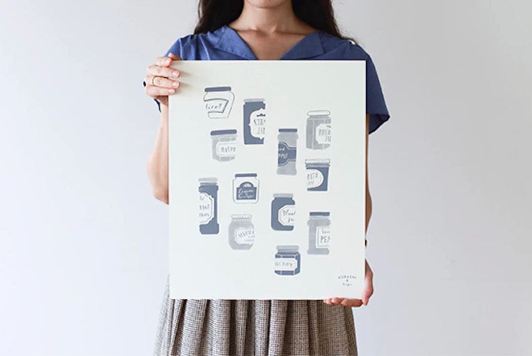 北欧暮らしの道具店【取扱終了】オリジナルポスター ジャムのビン 額縁付き