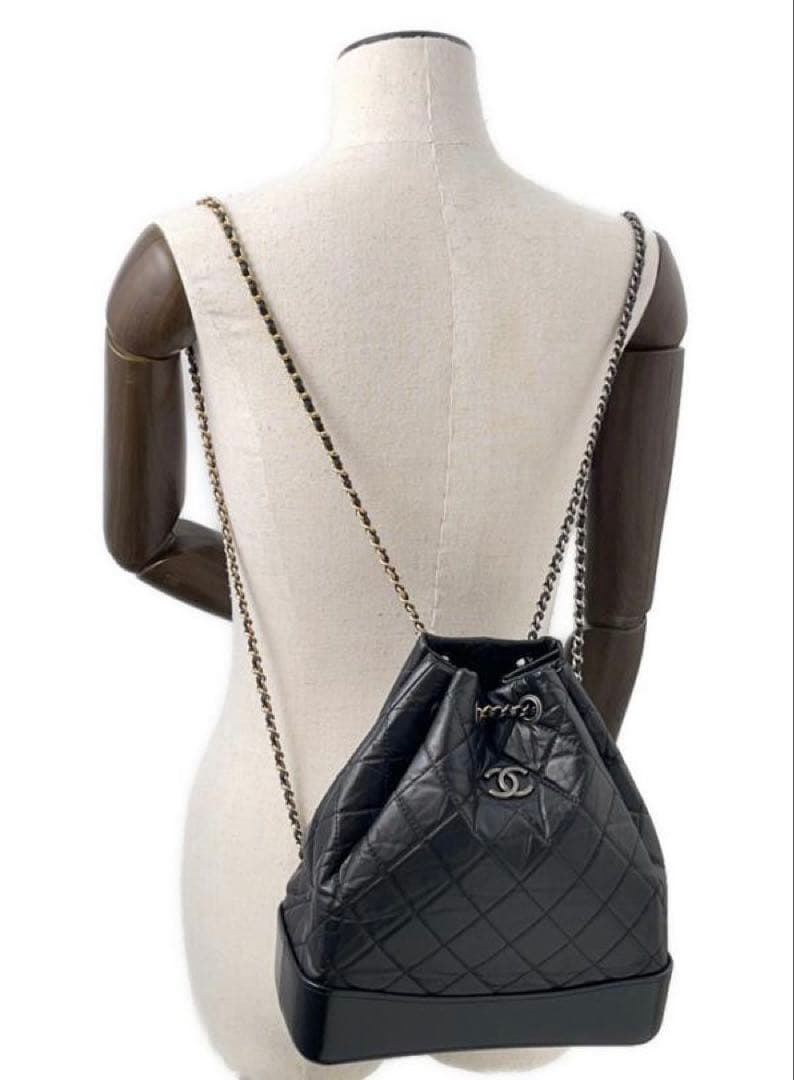 CHANELリュック マトラッセ ココマーク ガブリエル ドゥ バックパック 黒