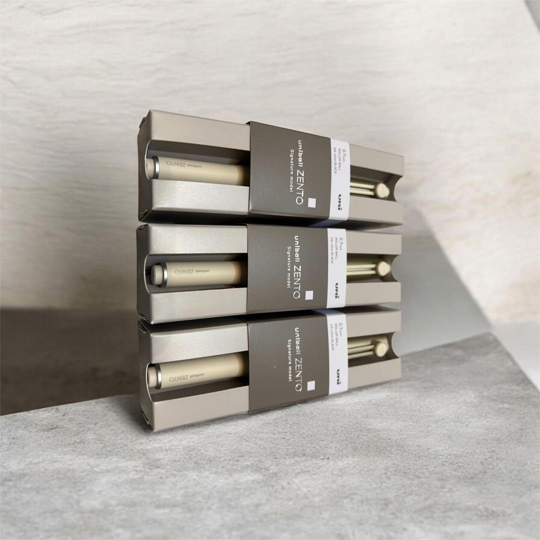 ユニボール zento ゼント シグニチャー ブラック ゴールド5本セット