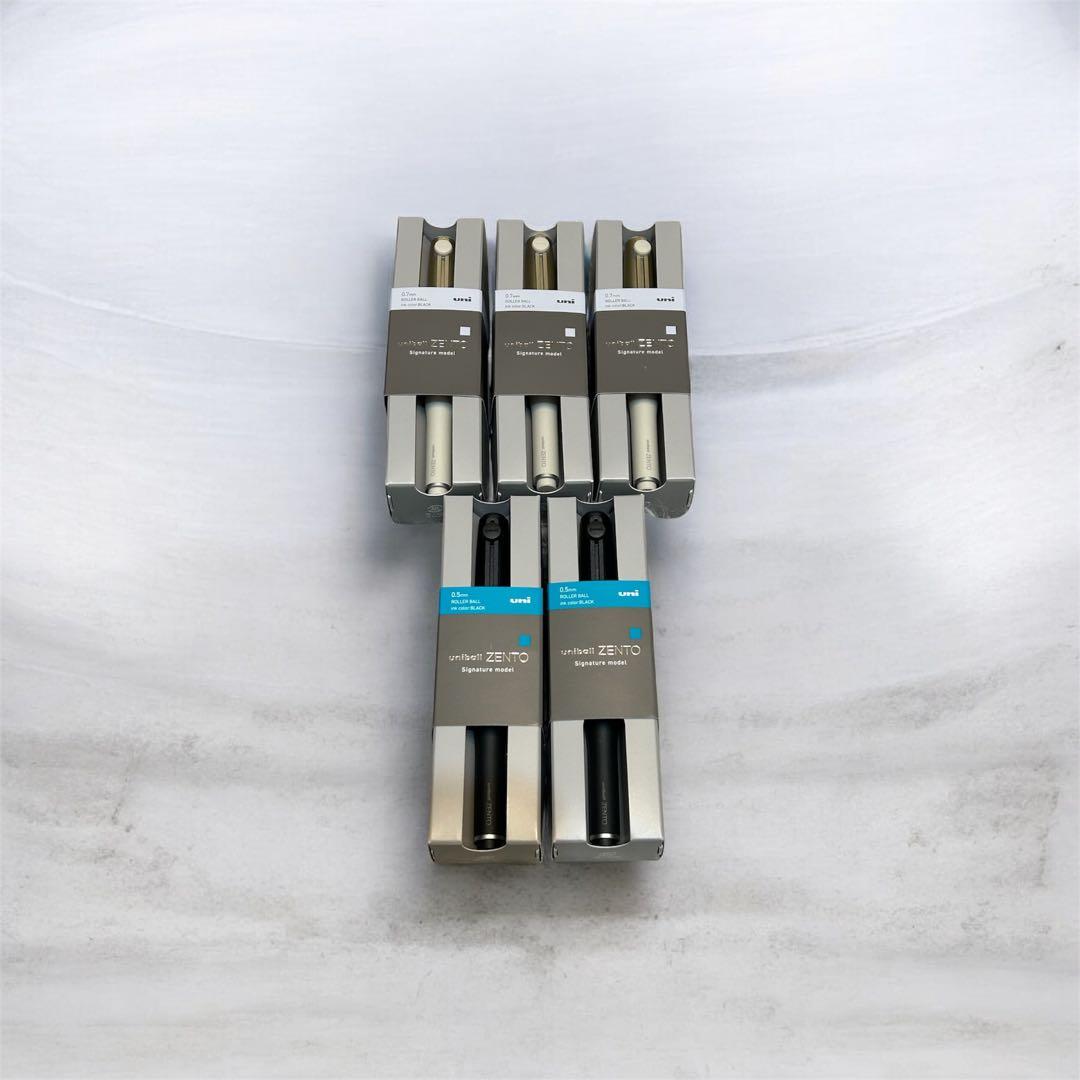 ユニボール zento ゼント シグニチャー ブラック ゴールド5本セット
