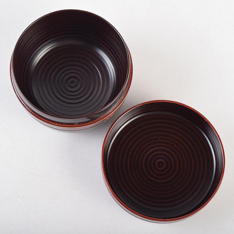 茶道具　塗師　中林香雪作　即中斎好　唐物写　独楽平棗　共箱　M　R9309