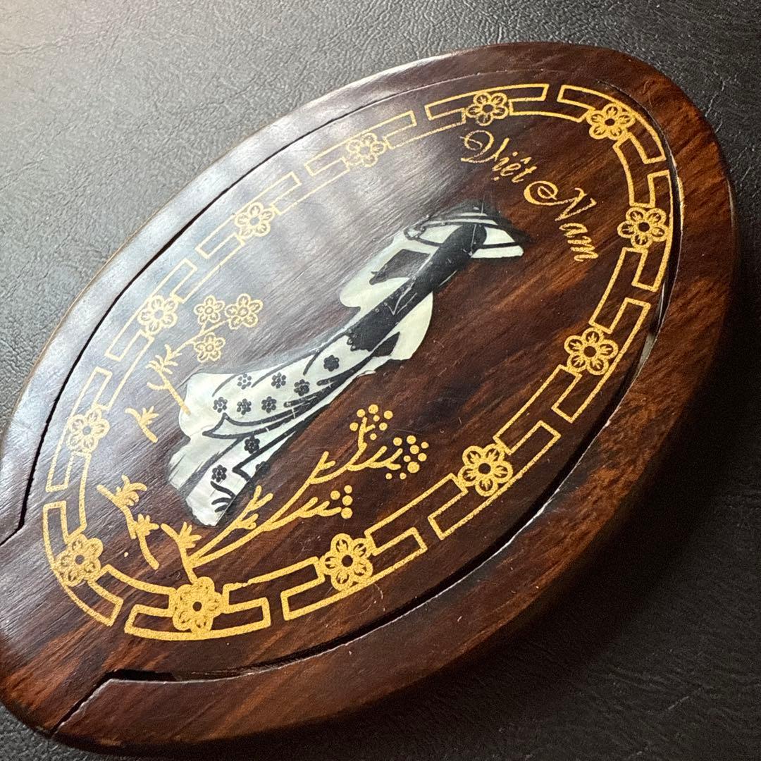 ベトナム女性デザイン木製ミラー