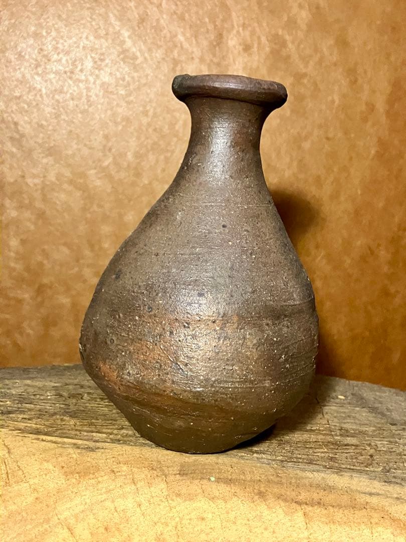 森岡成好　穴窯窯変　大徳利　花入にも