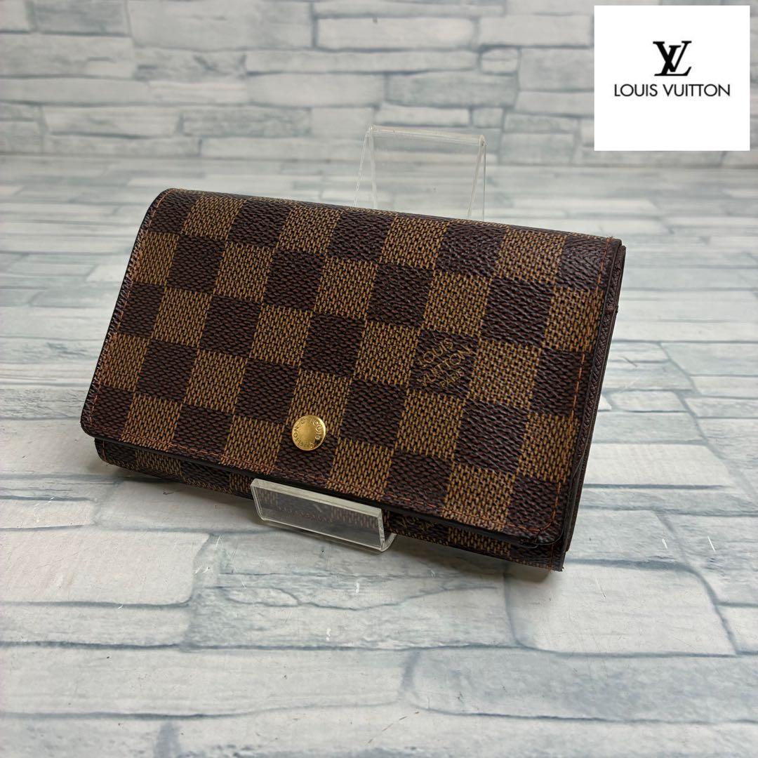 極美品　60 LOUIS VUITTON ルイヴィトン ダミエ　二つ折り財布