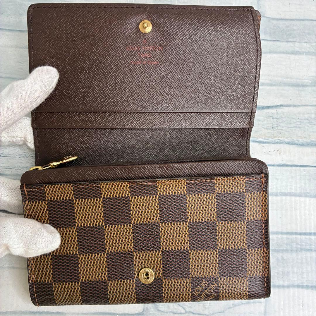 極美品　60 LOUIS VUITTON ルイヴィトン ダミエ　二つ折り財布