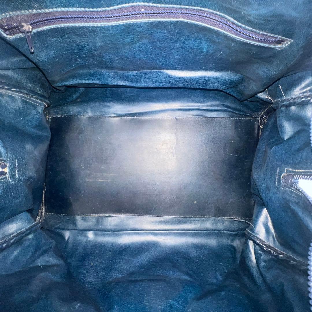 【美品】セリーヌ ボストンバッグ マカダム柄 ロゴプレート 金馬車