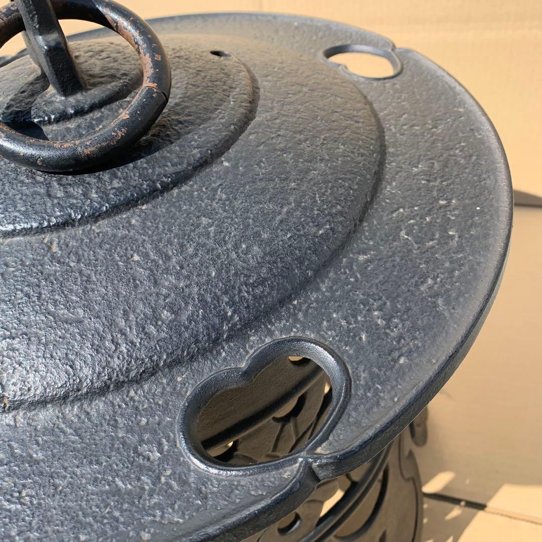 南部鉄器　岩鋳　大型　吊り　燈篭　和風　アンティーク 骨董品 レトロ