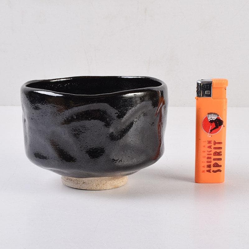 茶道具　楽吉左衛門　弘入作　黒楽茶碗　銘「瑞祥」　即中斎書付極め箱　DR9000