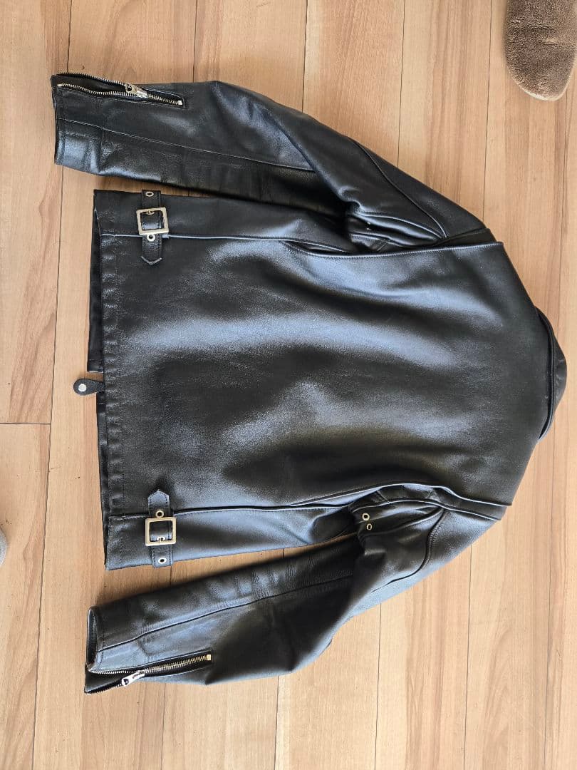 専用のハンガーお付けします！Schott ブラック レザー シングルライダース