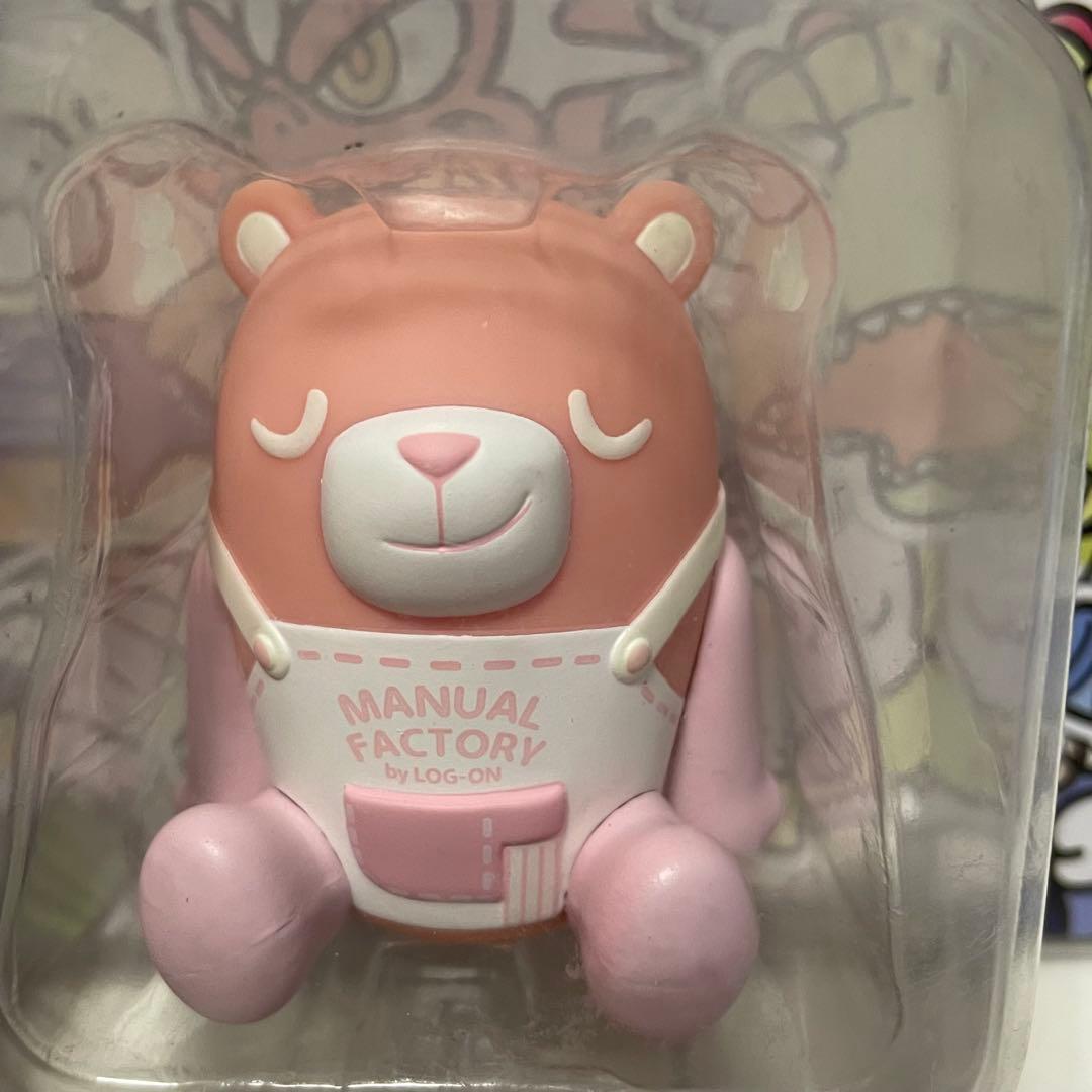 限定200体！香港 LOG-ON マニュアルファクトリーベア Vinyl ピンク